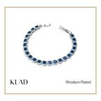 Bervaine Sapphire Bracelet in Rhodium