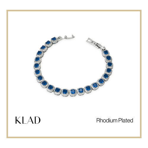 Bervaine Sapphire Bracelet in Rhodium