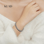 Bervaine Sapphire Bracelet in Rhodium