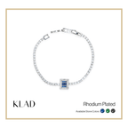 Bervelin Sapphire Bracelet in Rhodium