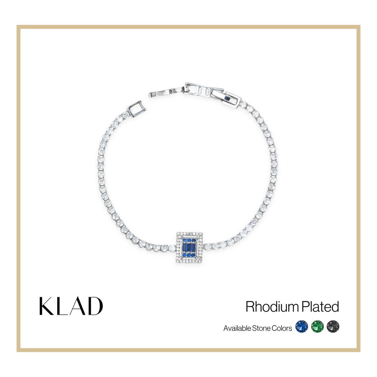 Bervelin Sapphire Bracelet in Rhodium