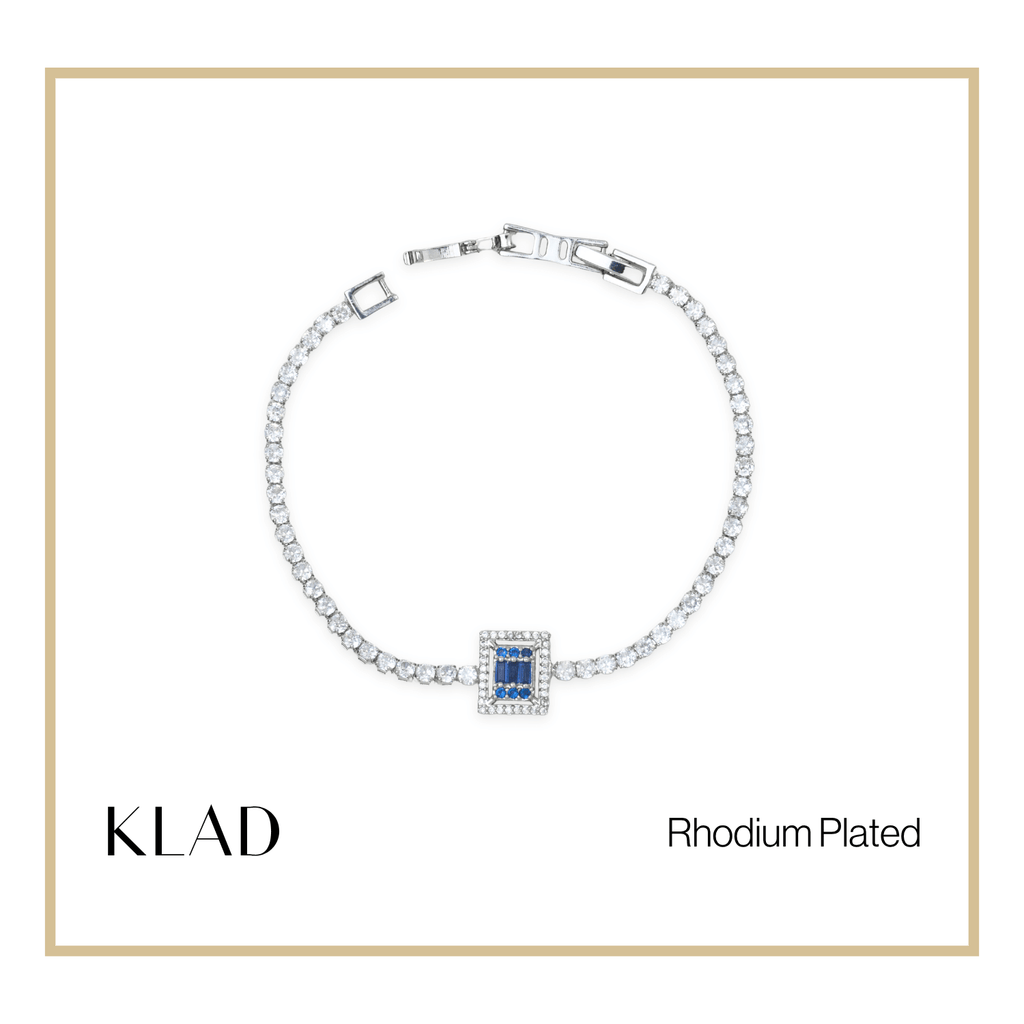 Bervelin Sapphire Bracelet in Rhodium