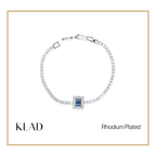 Bervelin Sapphire Bracelet in Rhodium