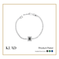 Bervelin Onyx Bracelet in Rhodium