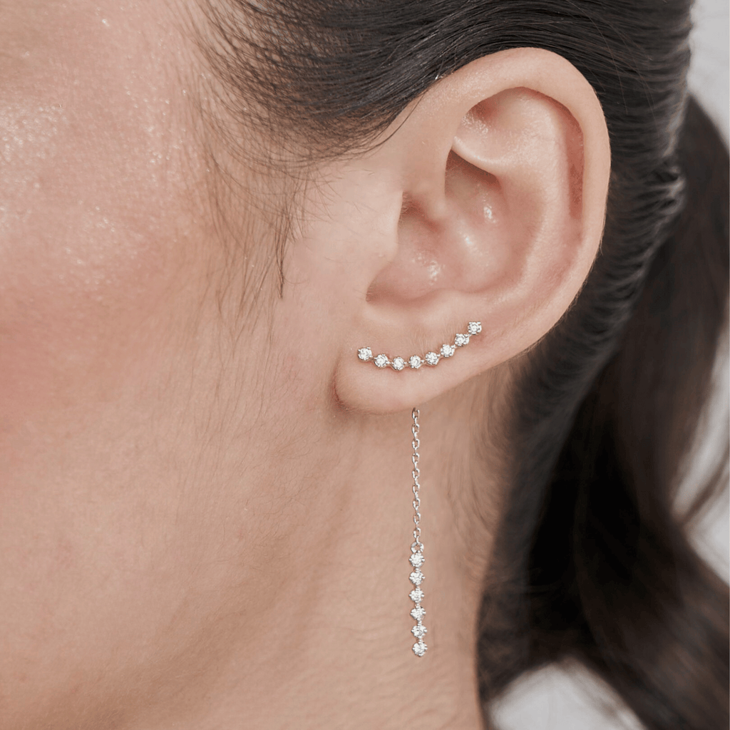 Bethany Earrings in Rhodium