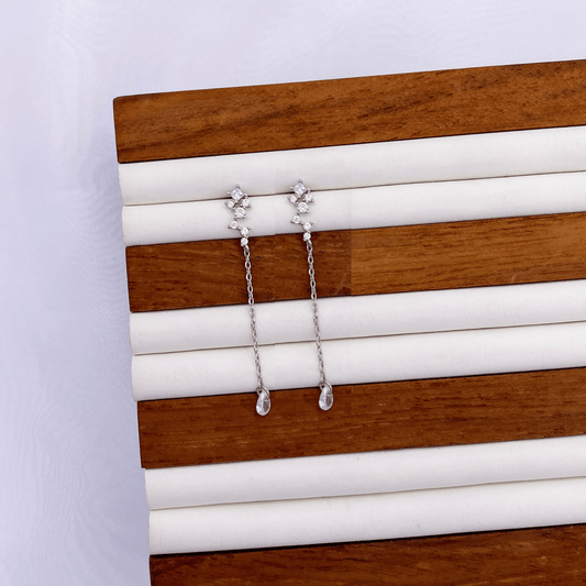 Blake Earrings in Rhodium