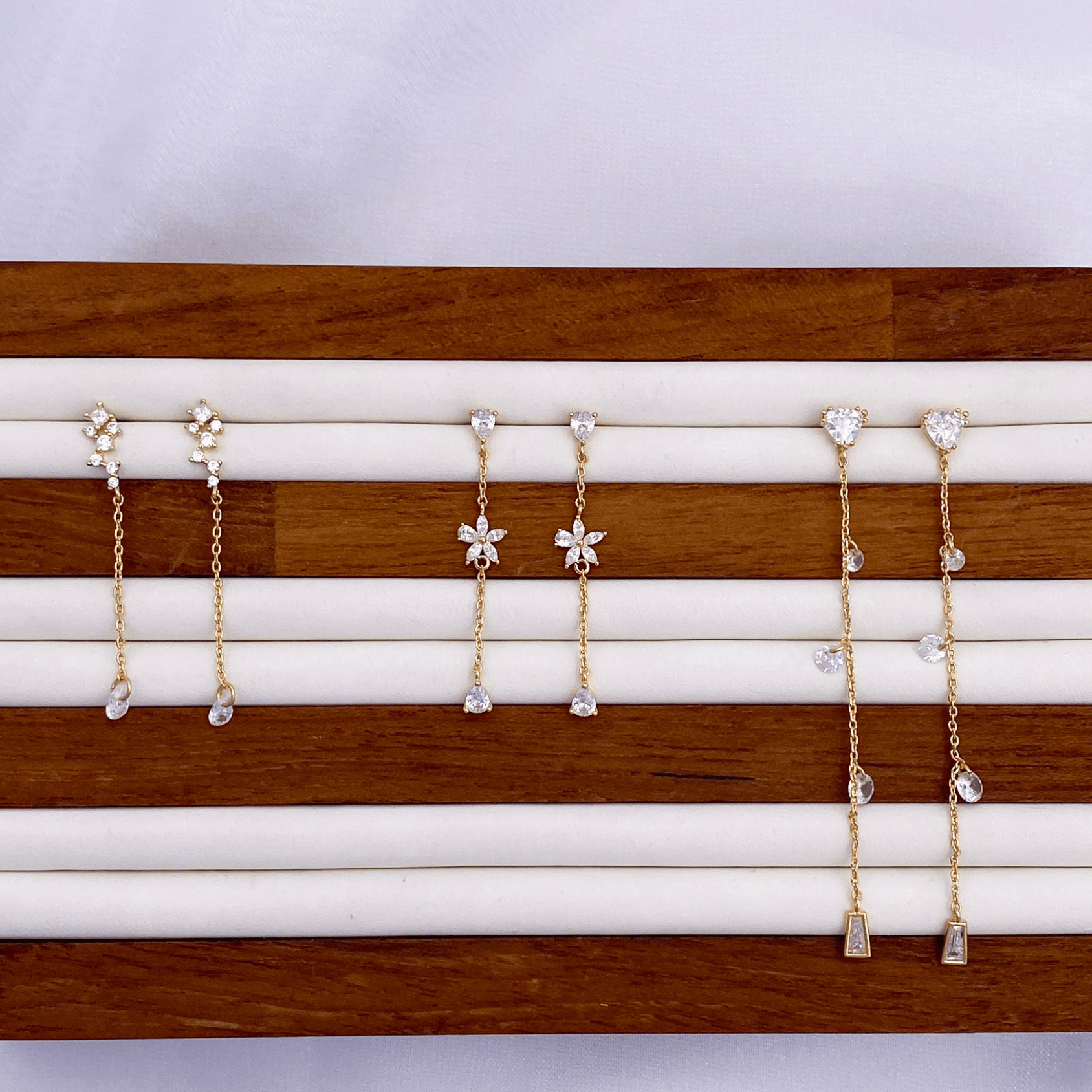 Blake, Blair, Brianna Earrings in Gold