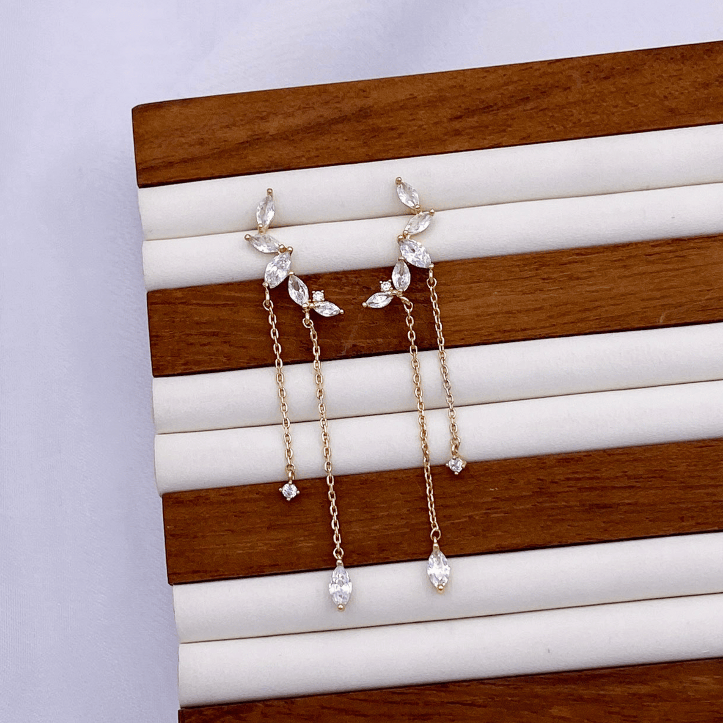 brielle earrings in gold