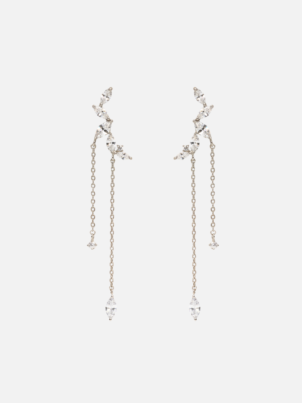 brielle stud earrings in rhodium