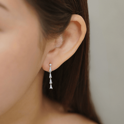 Brinley, Bria Earrings in Rhodium