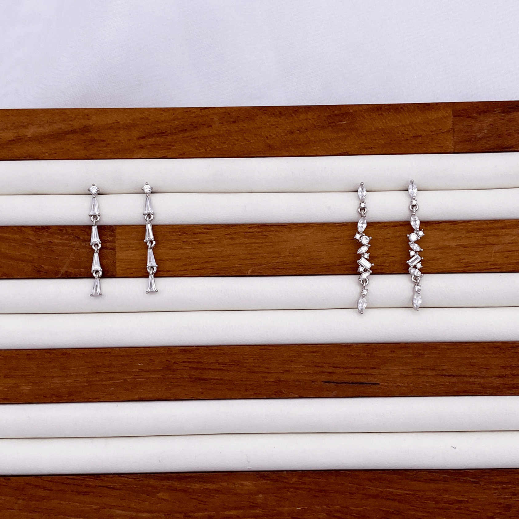 Brinley, Bria Earrings in Rhodium