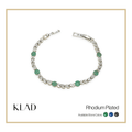 Brise Emerald Bracelet in Rhodium