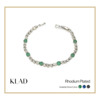 Brise Emerald Bracelet in Rhodium