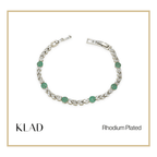 Brise Emerald Bracelet in Rhodium