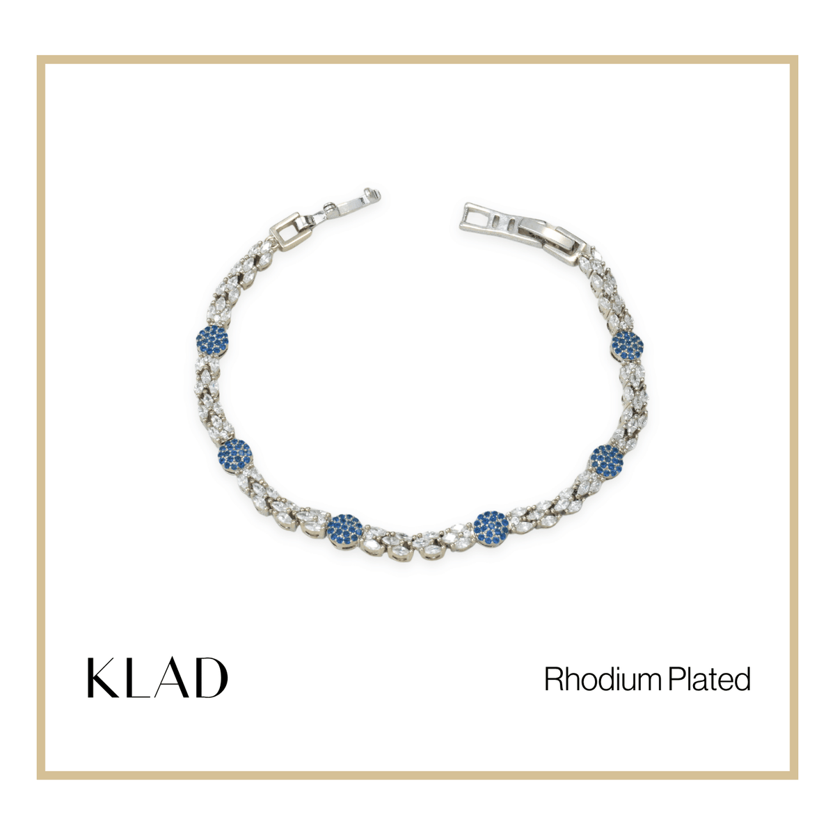 Brise Sapphire Bracelet in Rhodium