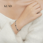 Brise Onyx Bracelet in Rhodium