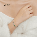 Brise Emerald Bracelet in Rhodium