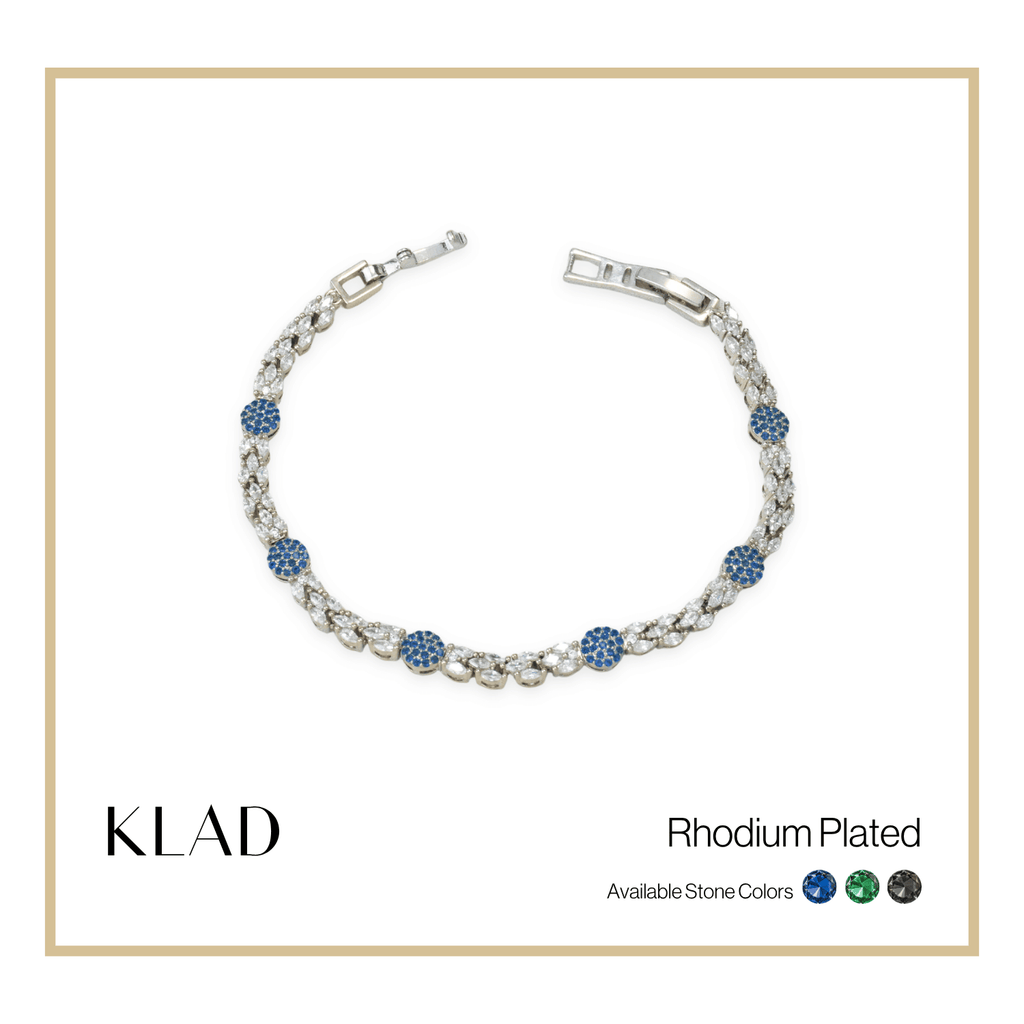 Brise Sapphire Bracelet in Rhodium