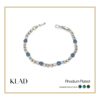 Brise Sapphire Bracelet in Rhodium