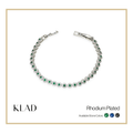 Brisel Emerald Bracelet in Rhodium