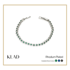 Brisel Emerald Bracelet in Rhodium