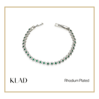 Brisel Emerald Bracelet in Rhodium