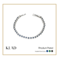 Brisel Sapphire Bracelet in Rhodium