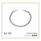 Brisel Sapphire Bracelet in Rhodium