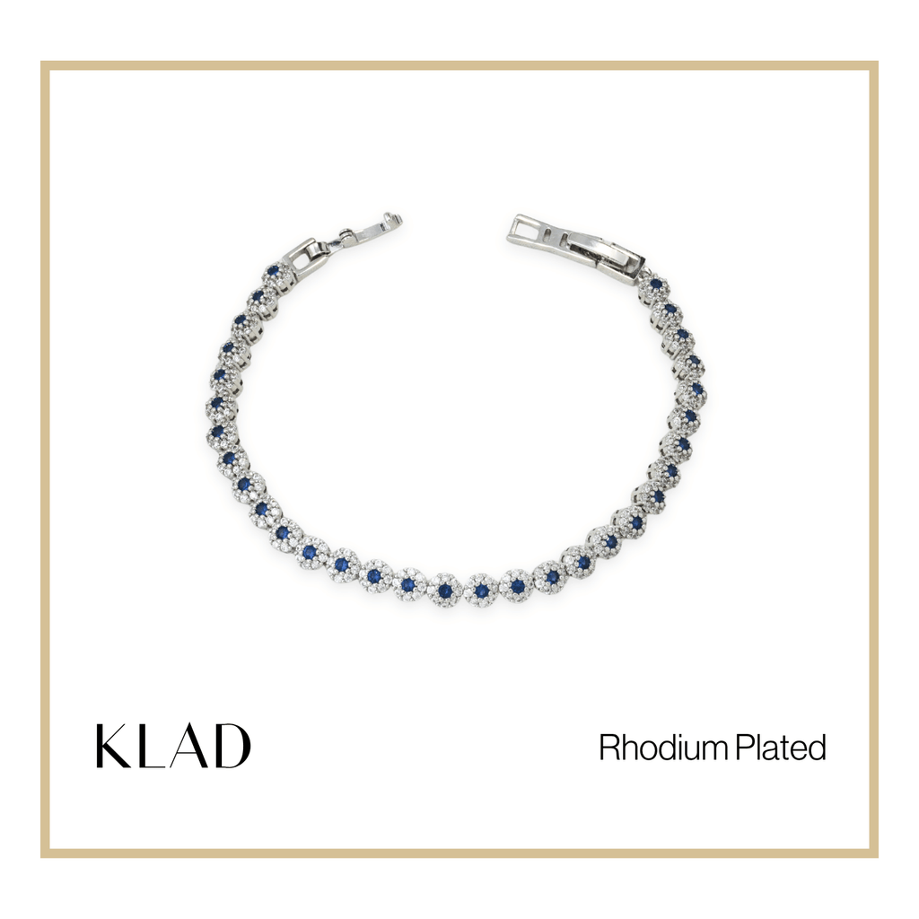 Brisel Sapphire Bracelet in Rhodium