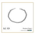 Brisel Onyx Bracelet in Rhodium