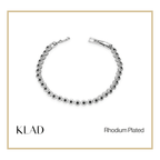 Brisel Onyx Bracelet in Rhodium