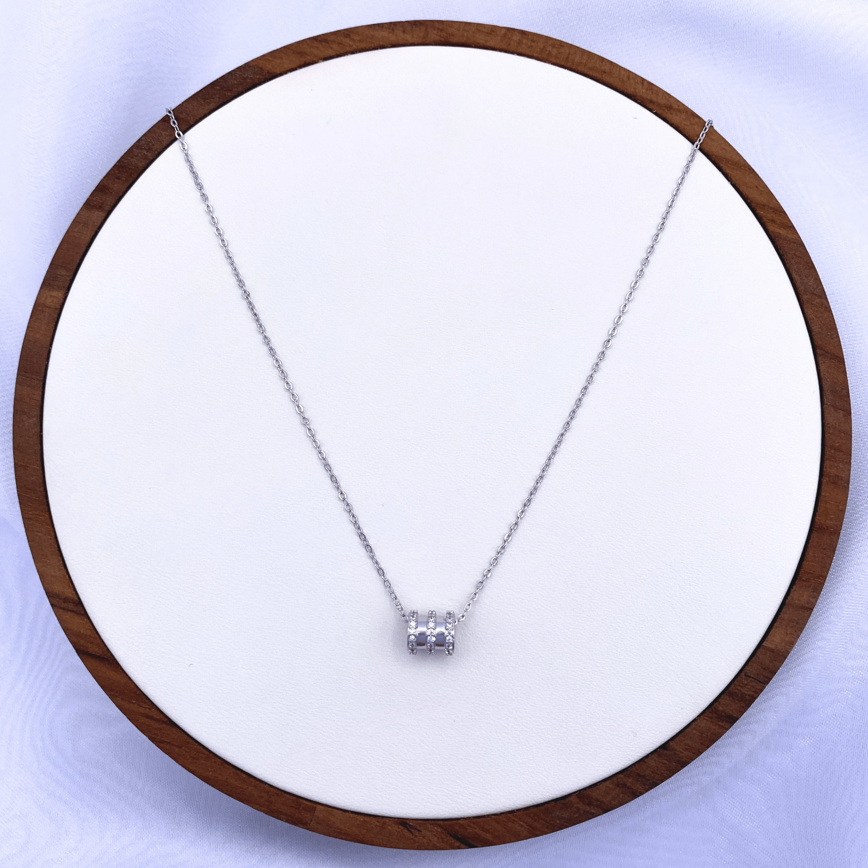 Chandrae Necklace in Rhodium