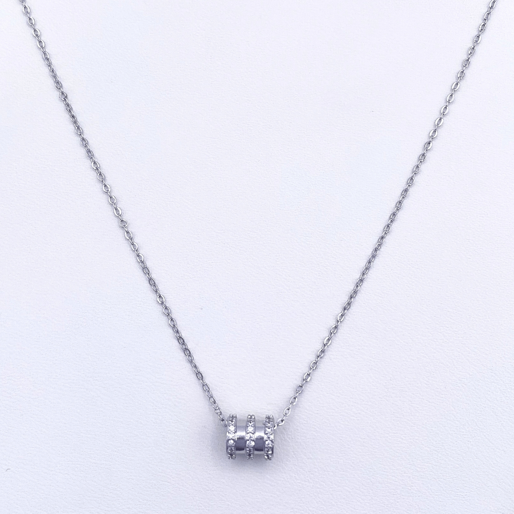 Chandrae Necklace in Rhodium