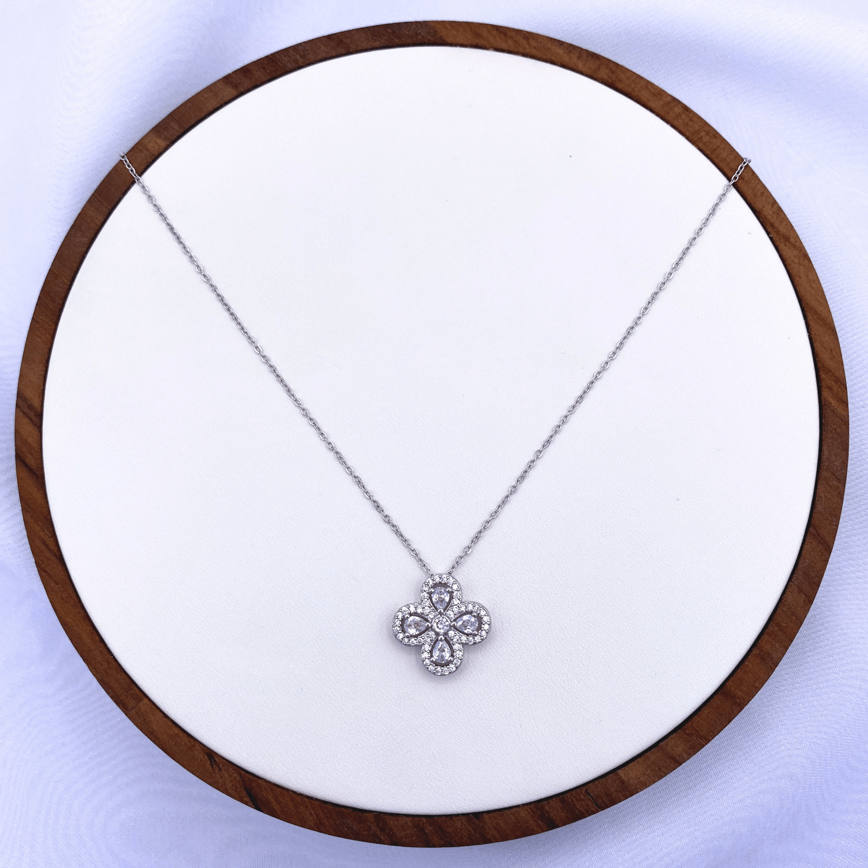 Orinella Necklace in Rhodium