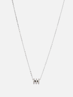 Chandrae Pendant Necklace in Rhodium
