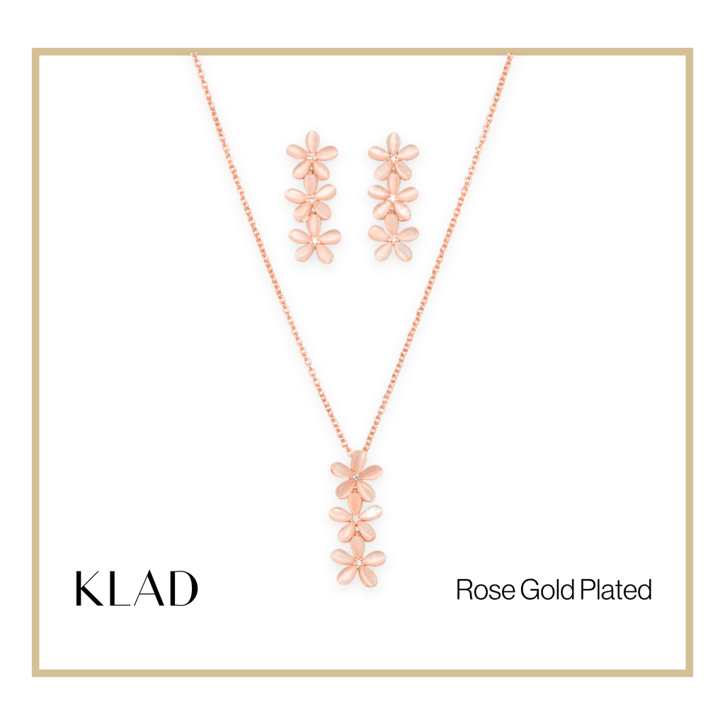 Crianna Jewelry Set in Rose Gold