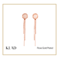 Cyralis Dangling Earrings in Rose Gold