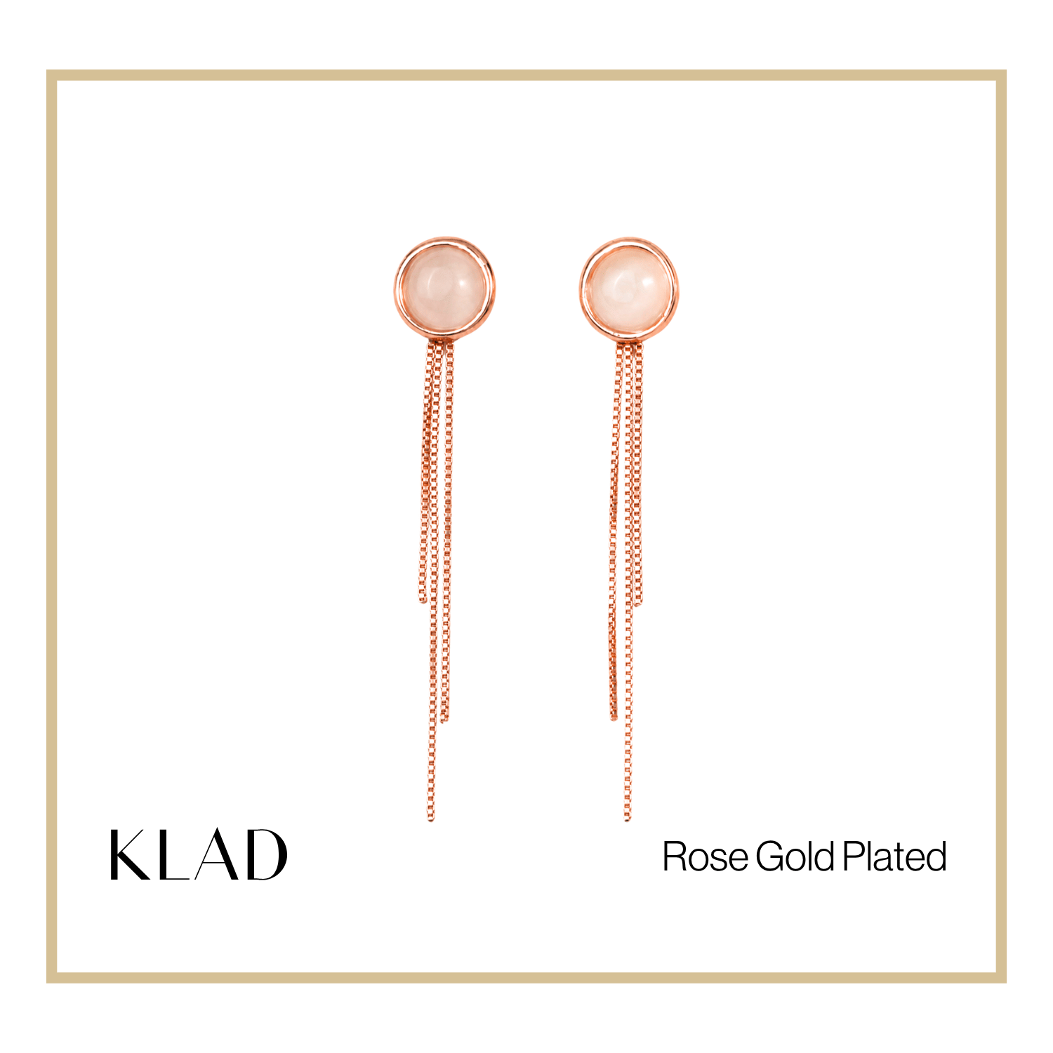 Cyralis Dangling Earrings in Rose Gold