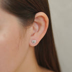 Vielle Studs in Rhodium