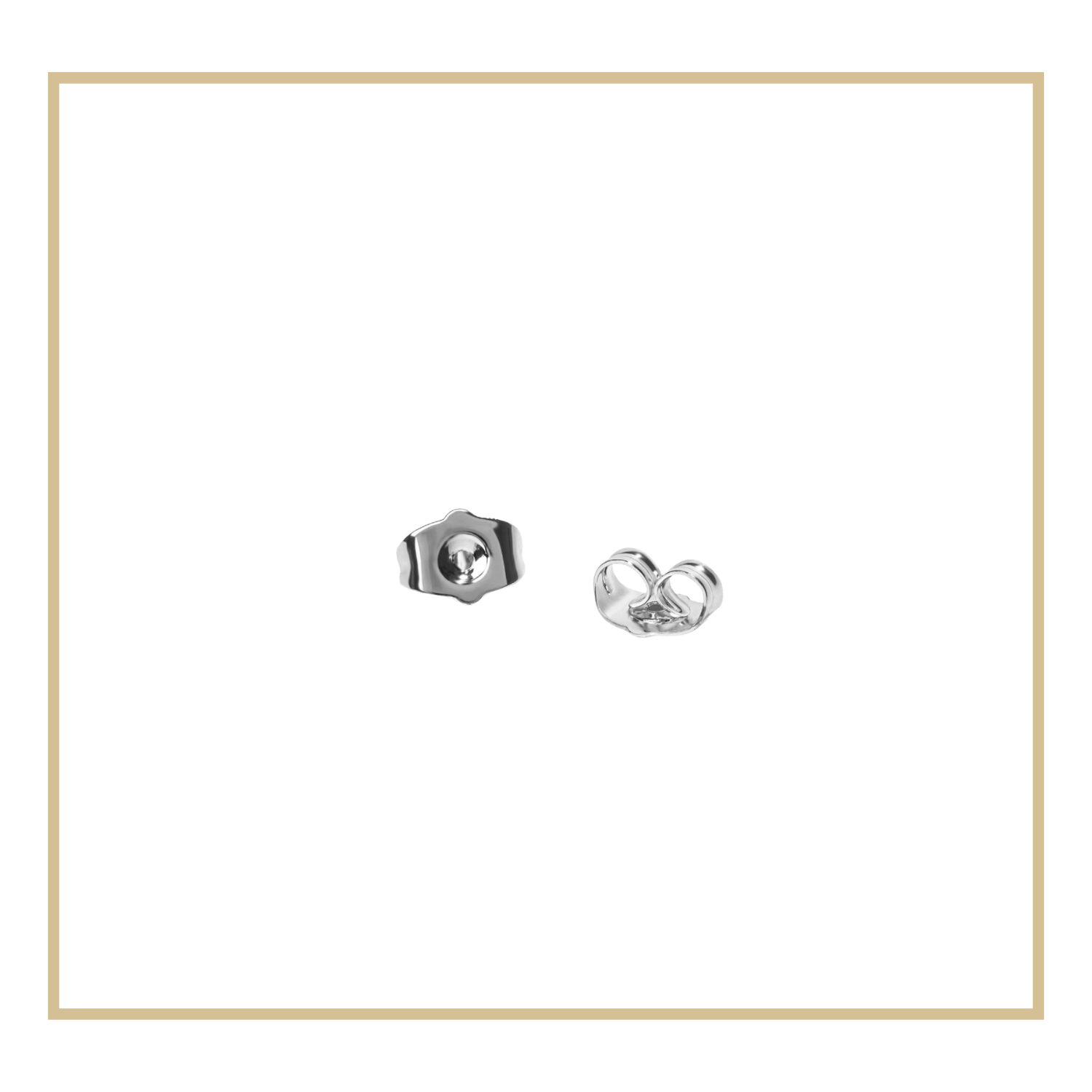 Classic Earring Lock in Rhodium