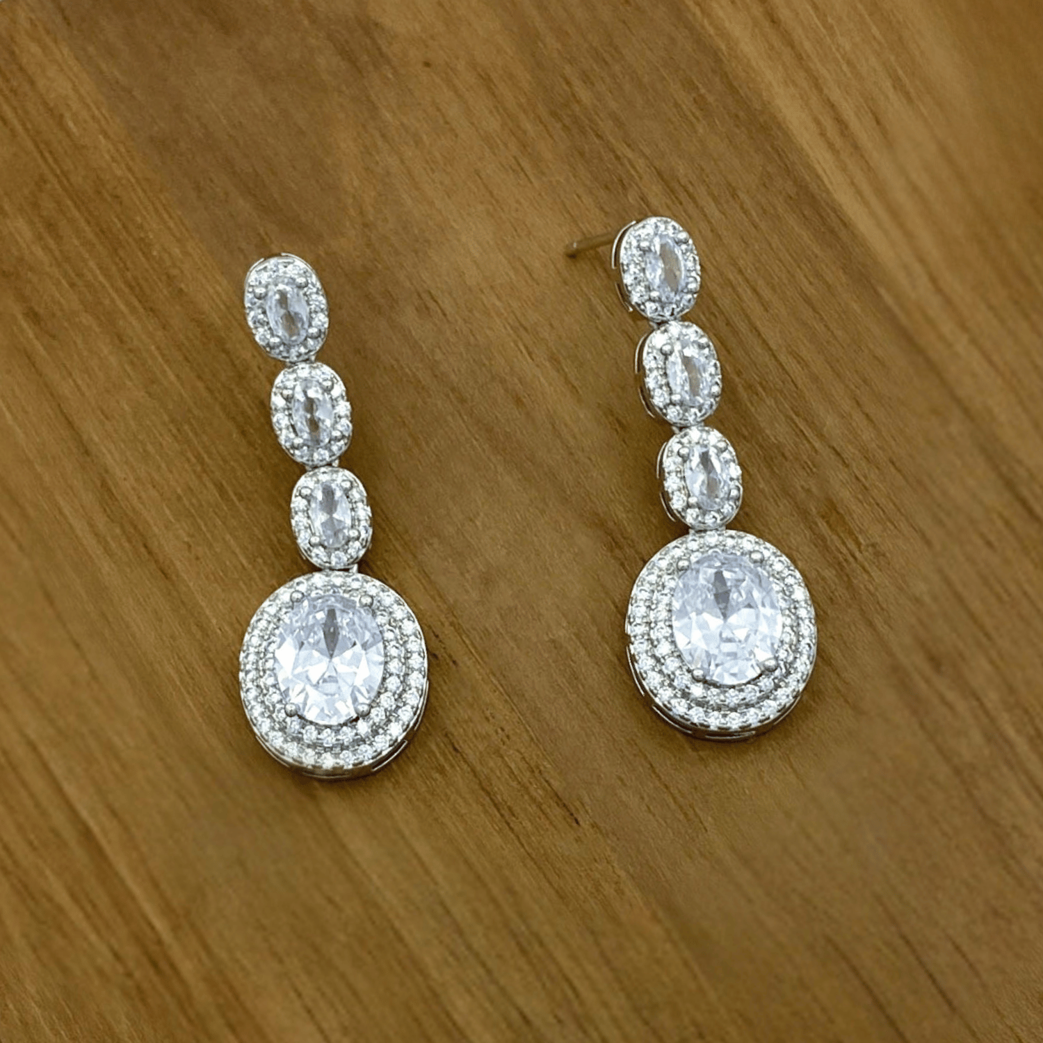 Elcie Set in Rhodium