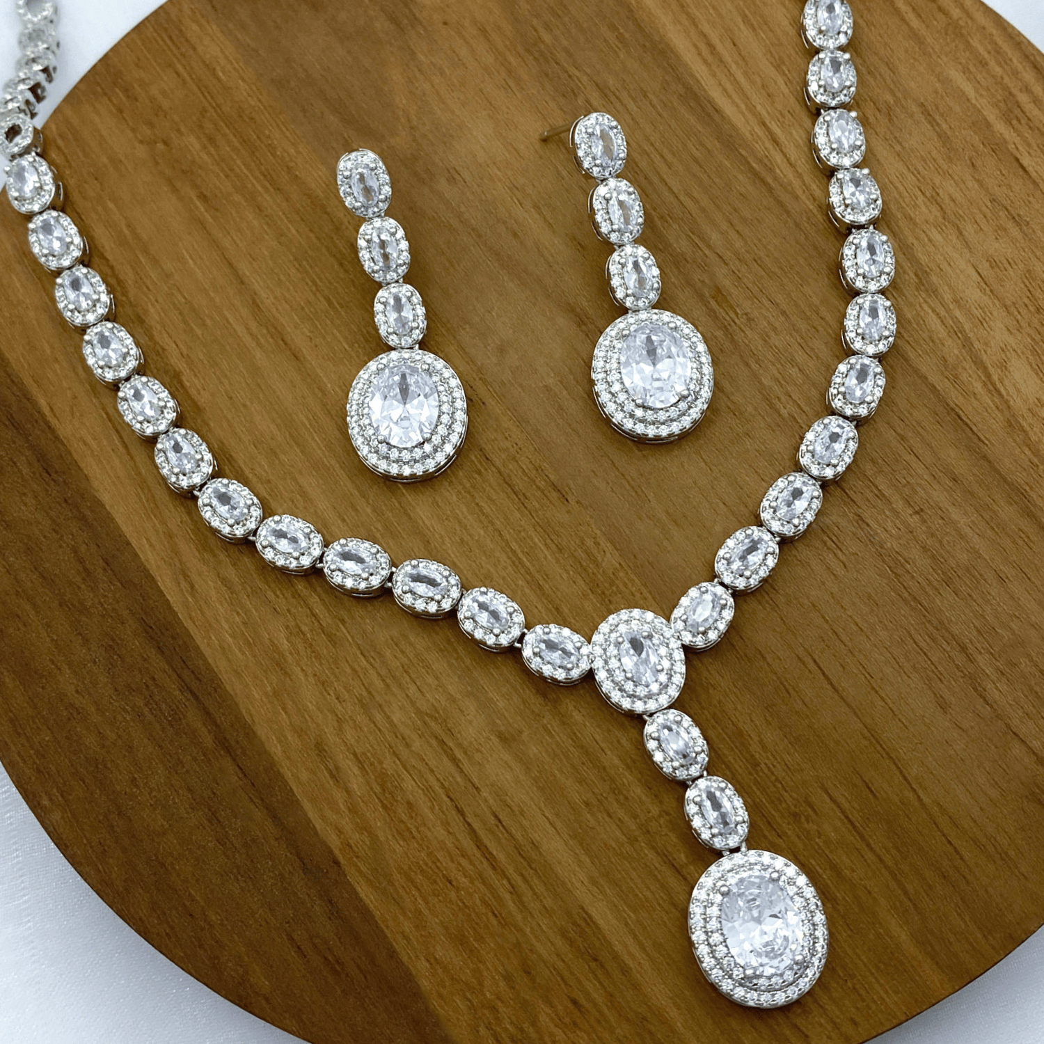 Elcie Set in Rhodium