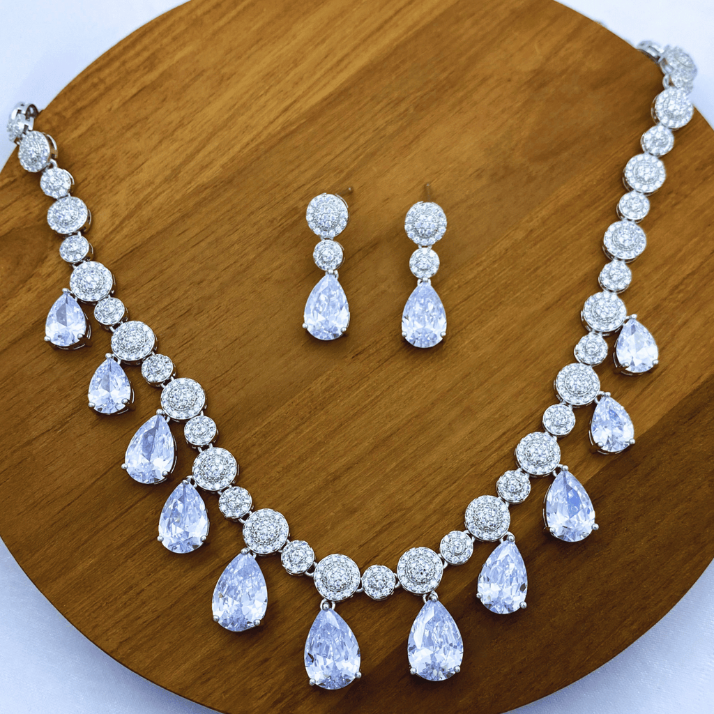 Elena Set in Rhodium