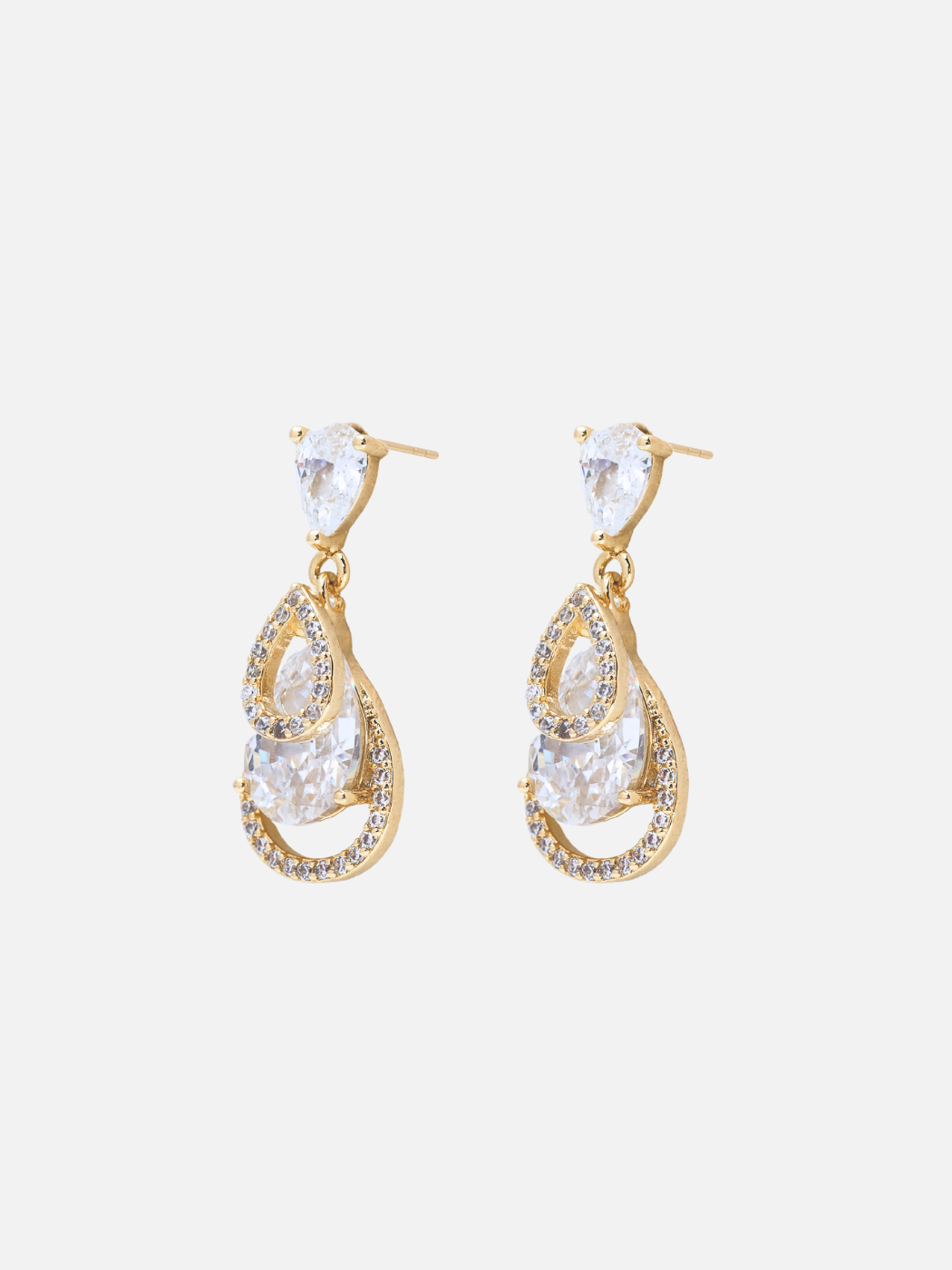 eli stud earrings in gold