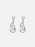 Eli Stud Earrings in Rhodium