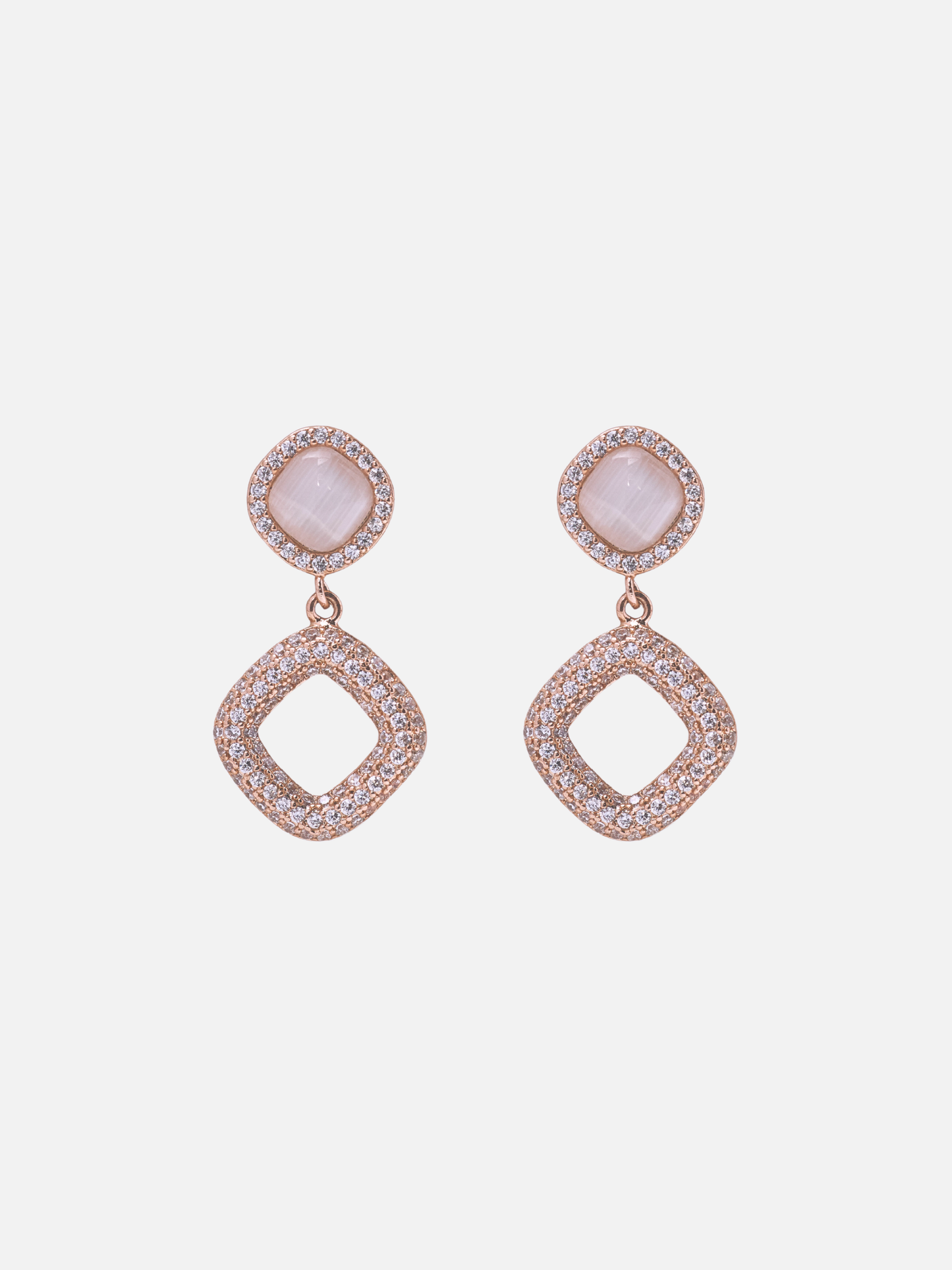 eliza stud earrings in rose gold