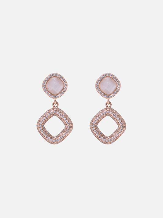 Eliza Stud Earrings in Rose Gold