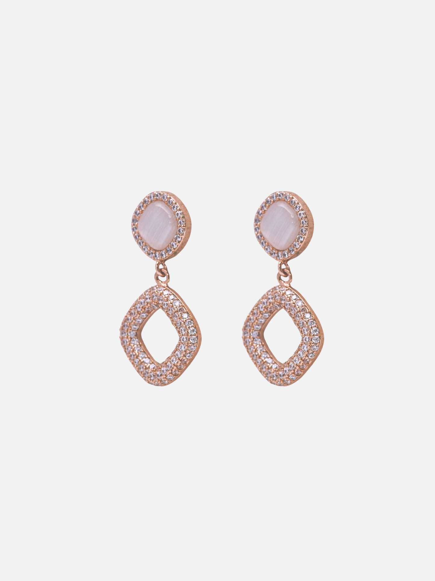 eliza stud earrings in rose gold