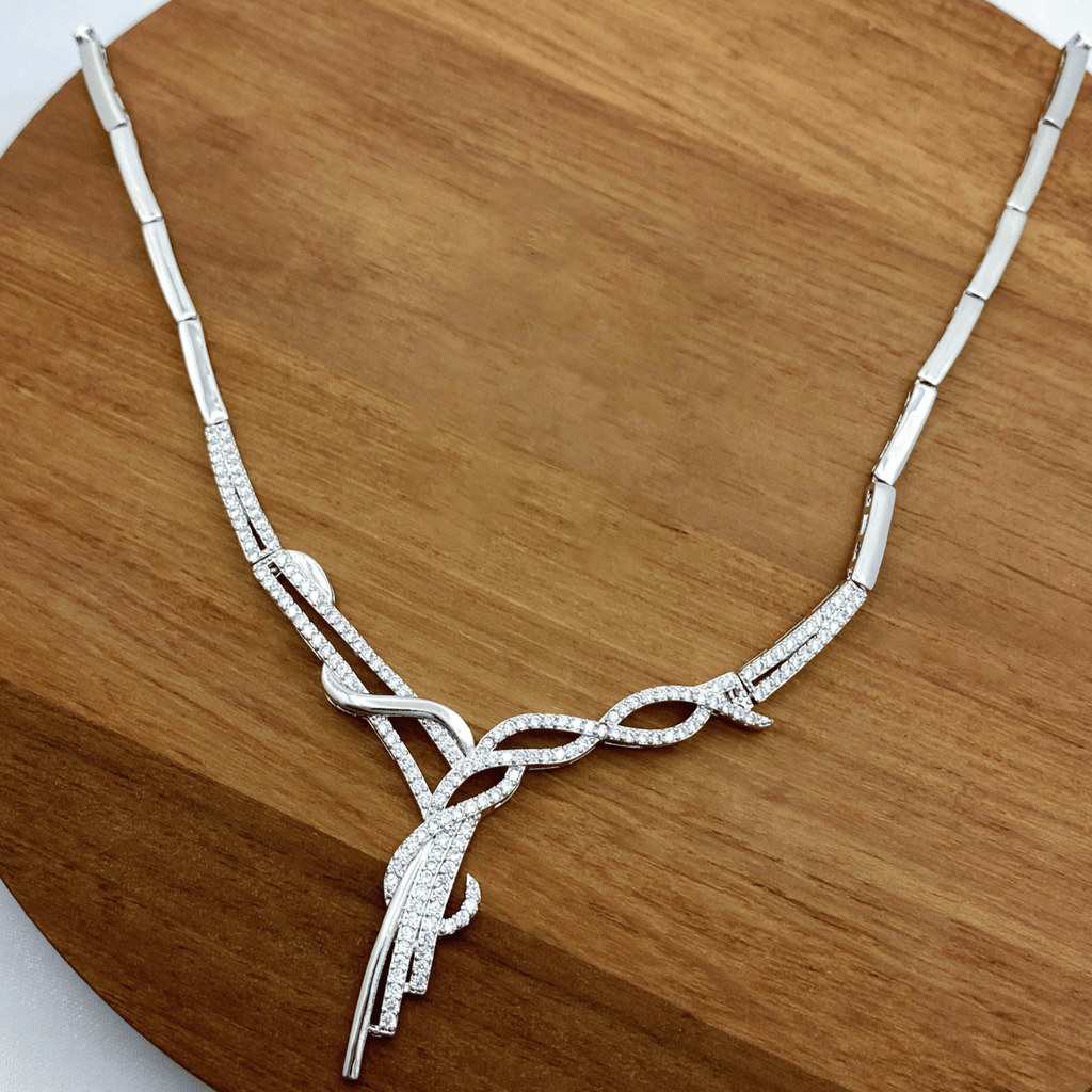 Elize Set in Rhodium