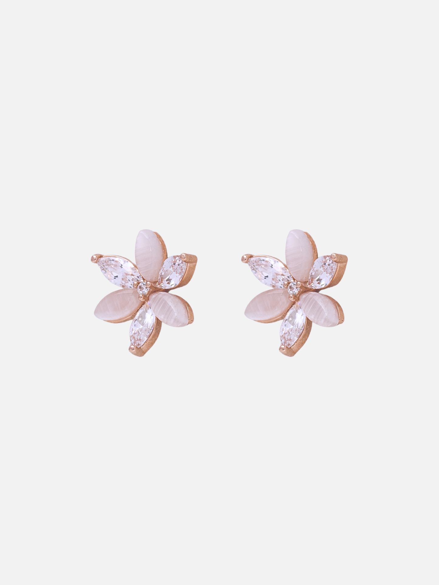 eva stud earrings in rose gold